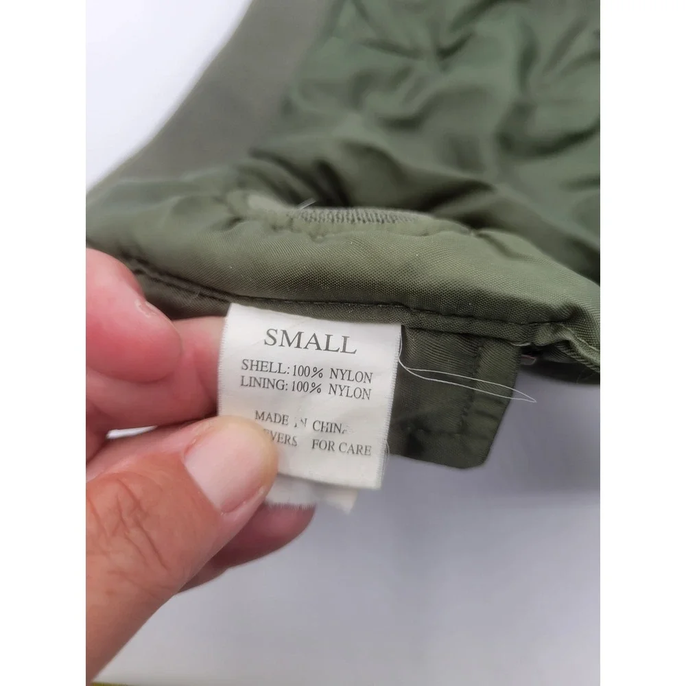 Top Gun Air Force Pet apparel Bomber Jacket Green Military Flight Coat Small